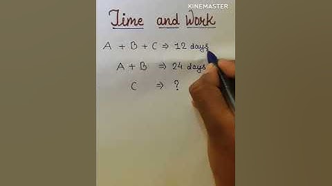 Time and Work | Easy Trick | #ssccgl #time #work #maths #aptitude