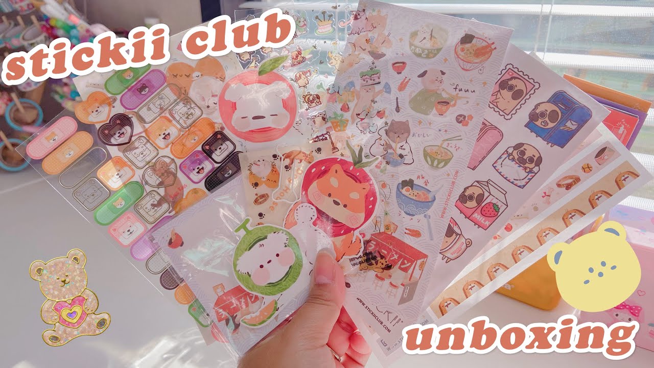 🌷 stickii club unboxing | cute sticker subscription 🌷 