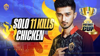 SOLO 11 KILLS CHICKEN DINNER IN T1 | GODLIKE ESPORTS |