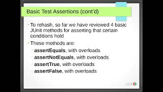 GRG-001 JUnit as a Habit: Lecture 1. Basic Assertions.