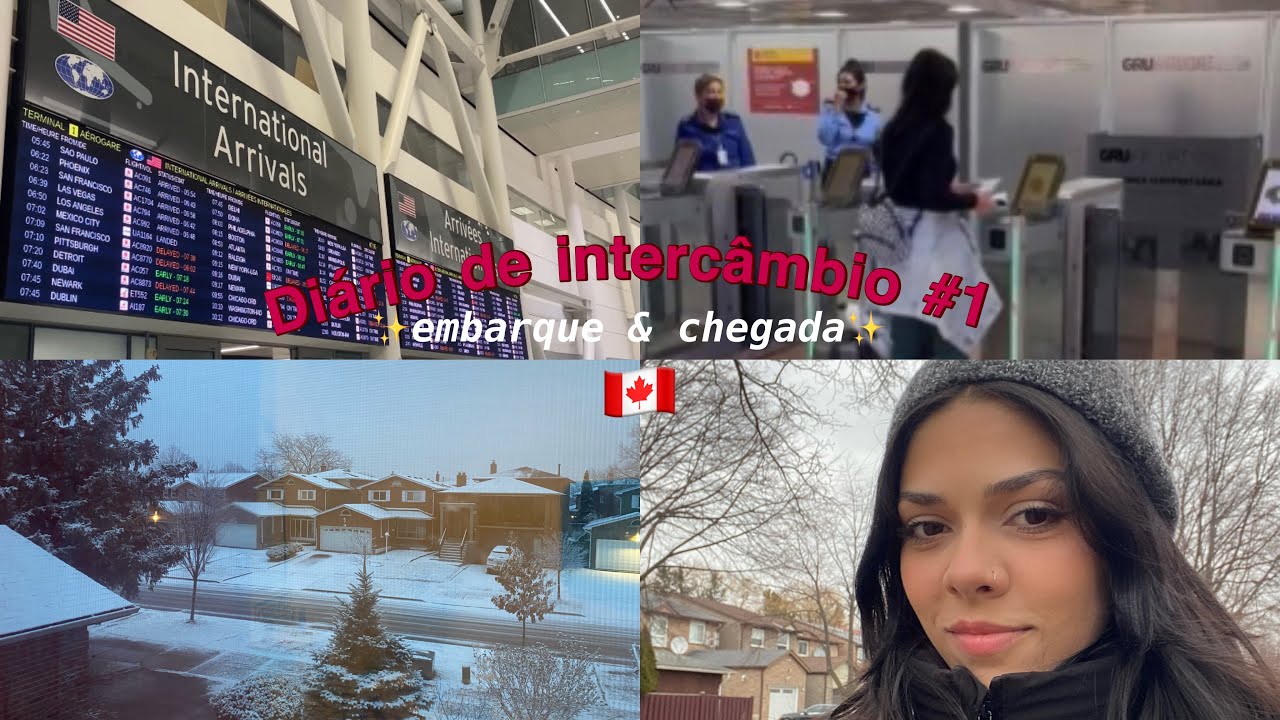 DIÁRIO DE INTERCÂMBIO #1 | embarque + chegada 🇨🇦