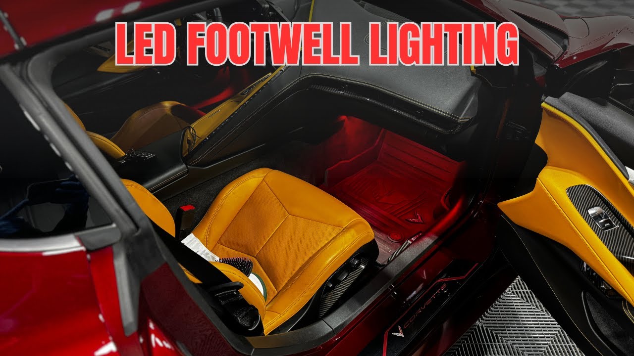 Color Changing LED Footwell Lighting - C8 Corvette - YouTube