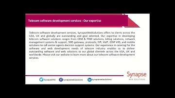 Telecom software development service from the experts