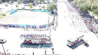UF Homecoming   Parade 10-7-22  - Above NW 13th & University Ave by Drone