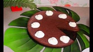 Chocolate mousse cake without gelatin or cream كيكة موس الشوكولاته بدون جيلاتين ولا كريمة
