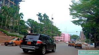 (YAOUNDÉ) Balade dans les rues de, Nlongkak, Mokolo, Poste centrale  - Trajet Cameroun