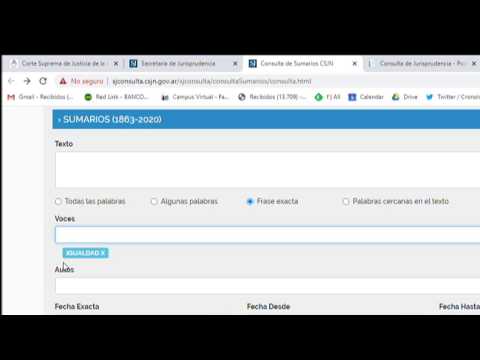 Tutorial de búsqueda de Jurisprudencia en el sitio web de la CSJN