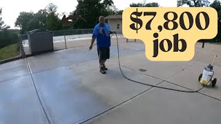 Concrete sealing is a great add on to pressure washing