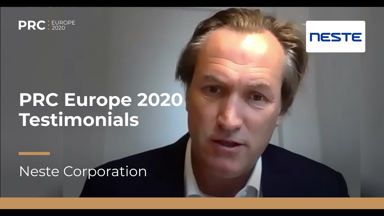 Neste Corporation, Jeroen Verhoeven - Virtual PRC Europe 2020 Congress | Testimonials