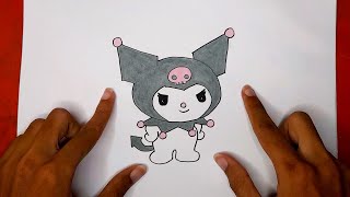 Menggambar Kuromi Sanrio Bagus Dan Mewarnainya