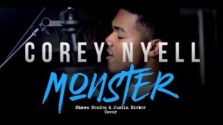 Corey Nyell - Monster (Cover W/ surprise mash up) Shawn Mendes & Justin Bieber