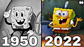 Evolution of SpongeBob SquarePants in Cartoons & Movies & TV & Animations 1950 To 2022