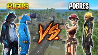 RICOS VS POBRES EN FREE FIRE #2