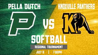 Pella High School Softball - IGHSAU Class 4A - Region 8 Quarterfinal vs Knoxville