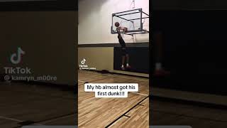 my hb almost got his first dunk!!! #meme #memes