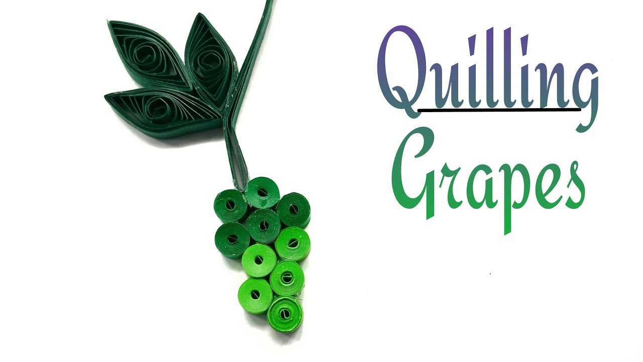 How to make a paper " Quilling Grapes 🍇 " Craft Tutorial YouTube
