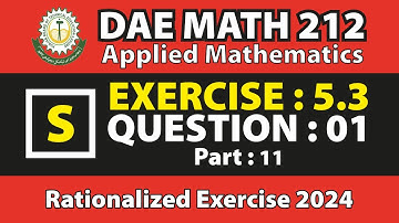 DAE MATH 212 Chapter no 5 Exercise no 5.3 Question no 1 Part no 11