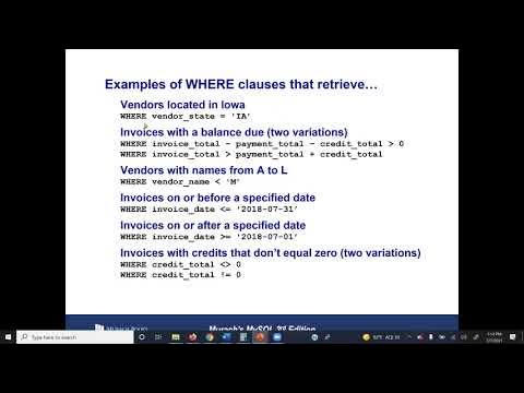 MySQL Database System: How to retrieve datafrom a single table, SELECT ...