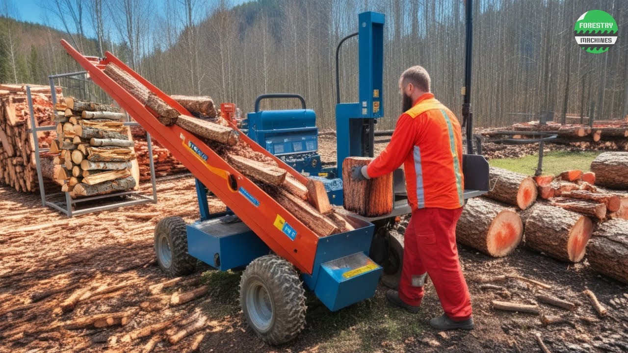 Fastest Automatic Firewood Processing Machine | Homemade Modern Wood ...