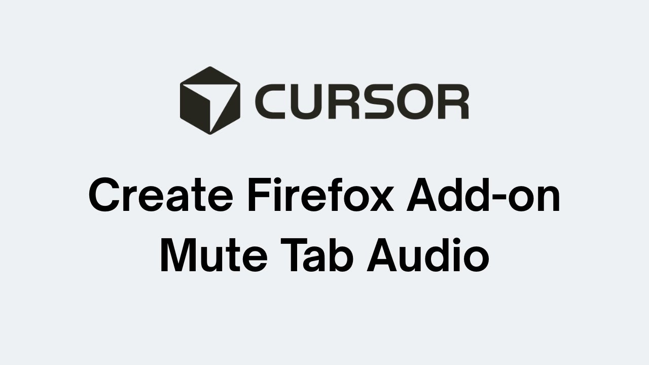 Курсор — Как создать дополнение Firefox для отключения звука вкладки