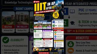 ABOUT IIIT IN AP/PEAK DETAILS ABOUT IIIT #iiit #apiiit #intermediate #btech #viralshorts