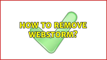 How to remove WebStorm?