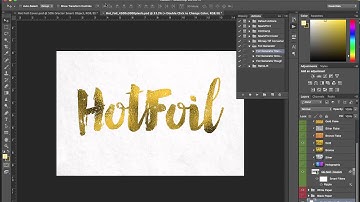 Hot Foil - Premium Gold Foil Photoshop Template