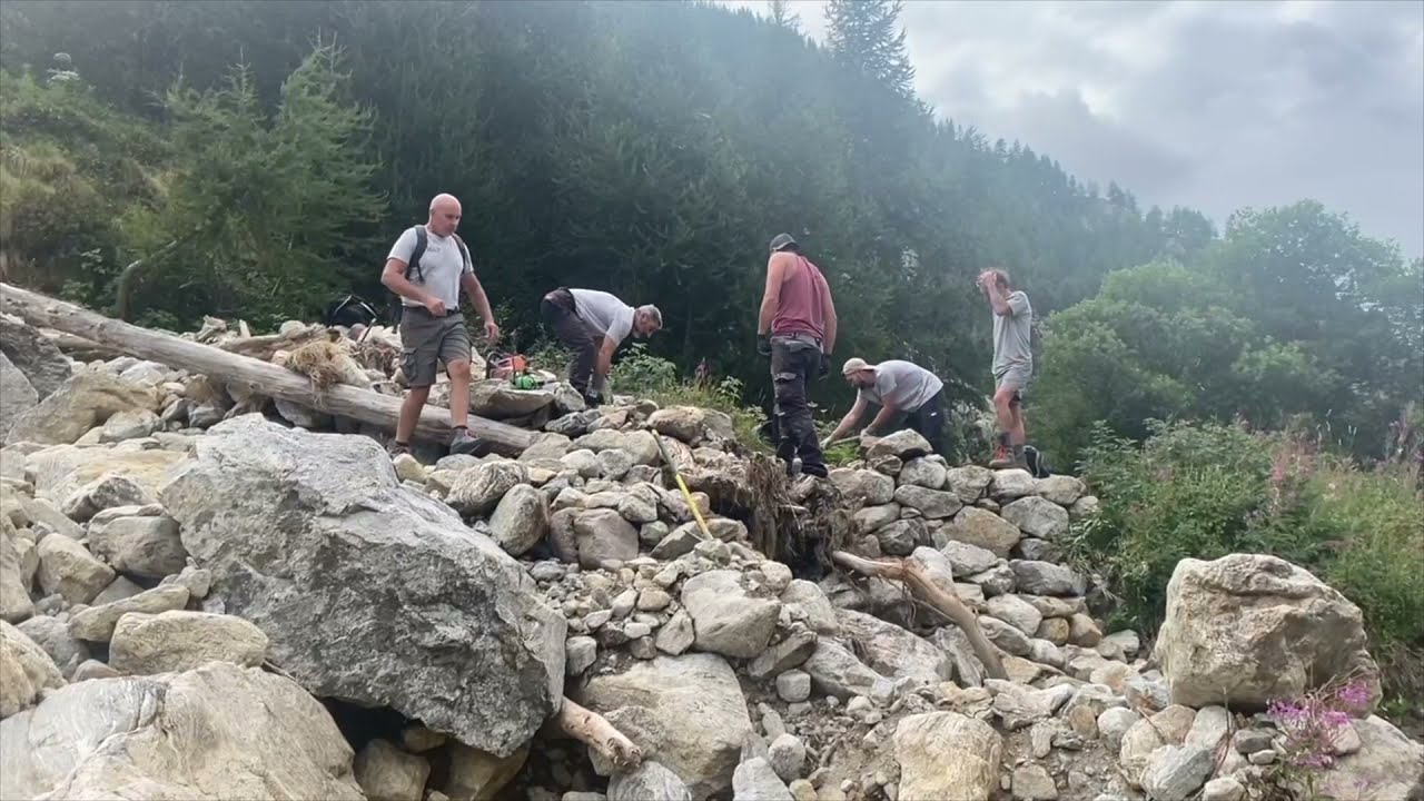 Travaux sur le sentier de la boucle du Countet