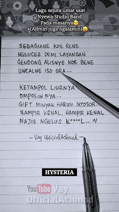 Muse - Hysteria | Yang Ku Dengar #lirikparodi