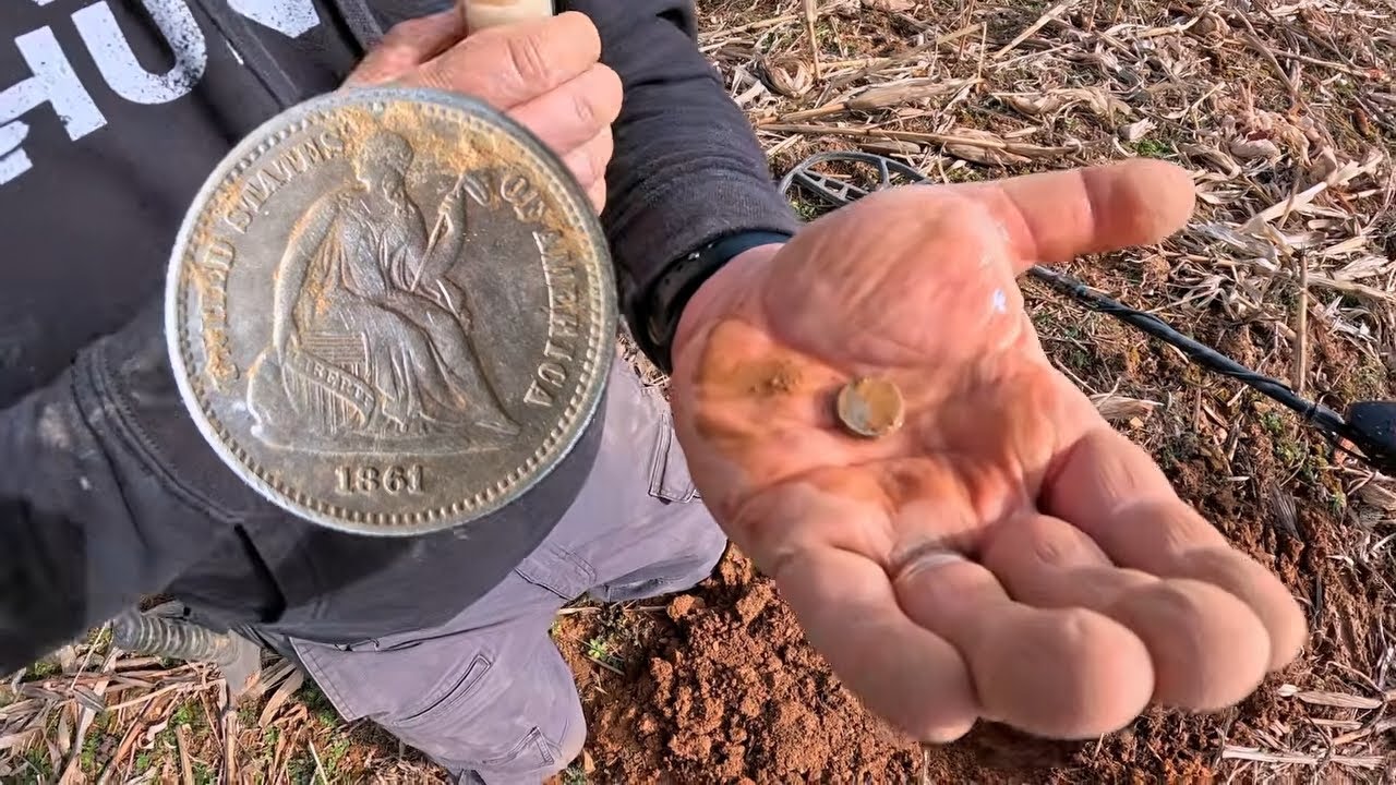 Wow! Silver Seated Liberty And Many Excellent Civil War Relics
