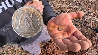 Wow! Silver Seated Liberty And Many Excellent Civil War Relics