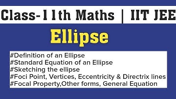 Ellipse Class 11 Maths | Conic Section | Chapter 24 | Ex-24 Full Introduction
