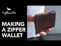 Making Leather Wallet : Simple Zipper Wallet #LeatherAddict EP19