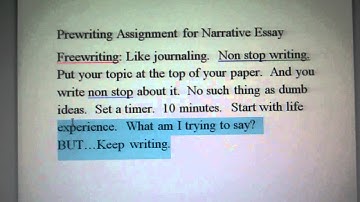 Spring 2015 ENC 091 Prewriting Assignment Video