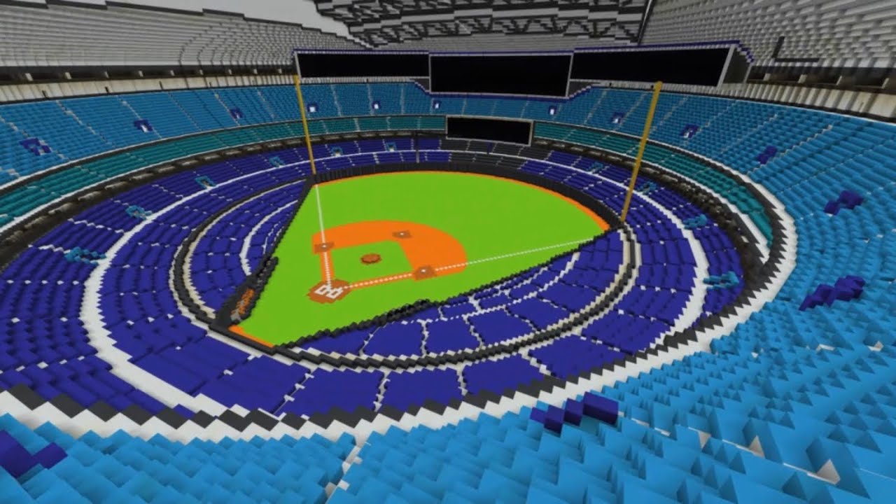 【minecraft】開閉式多目的ドーム球場「マインドーム」【マイクラ】