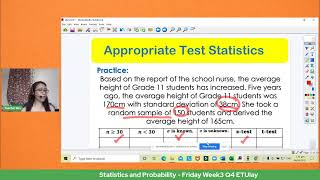 Statistics and Probability  - Friday Week3 Q4 ETUlay