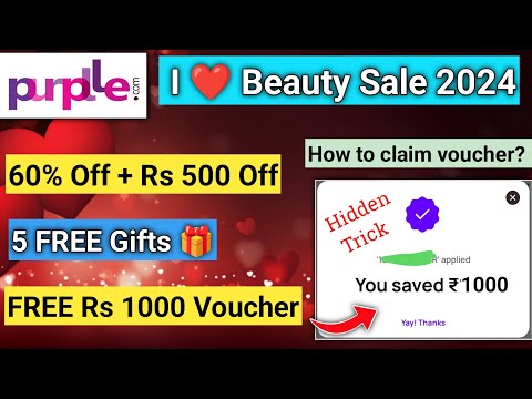 Purple Coupon Code Today L Purple I Heart Beauty Sale 2024 L Purple Offers Today L Purple Sale 2024