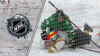 Jamie Benn cross-check on Mark Stone