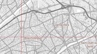 paris ile de france map vector 13 white