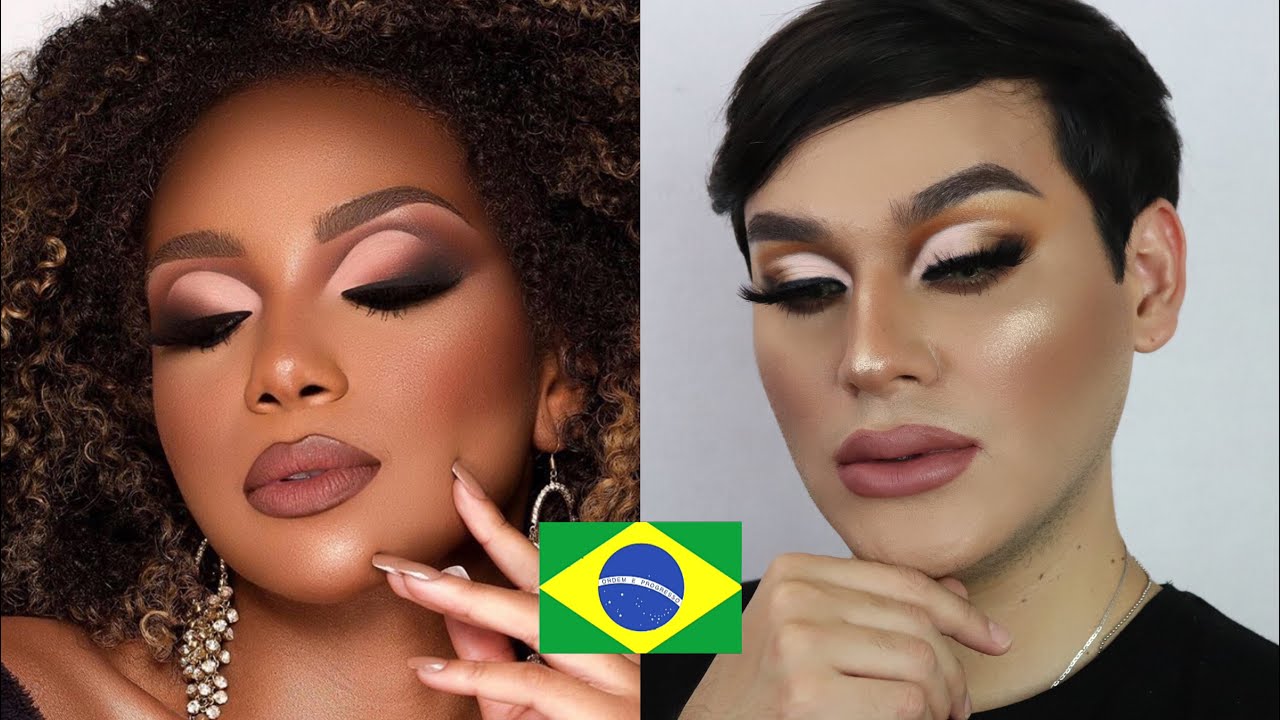 maquillaje estilo brasileño de tendencia . intente hacerlo y este fue el  resultado????????‍♂️???????? - YouTube