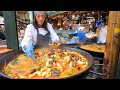 Seafood Street Market. Paella, Garnished Shells, Oysters. London