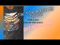 Tik Tok Made Me Do It: DIY Peek-A-Boo Dollar Tree T-shirts