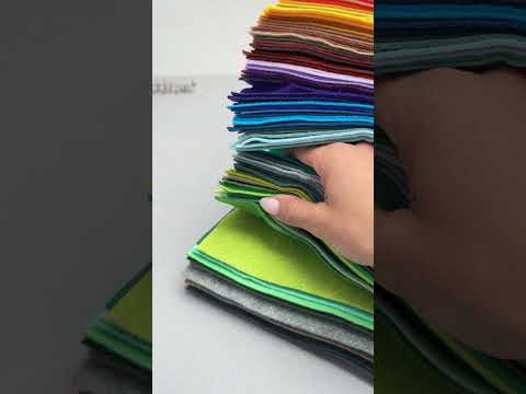 Фетр американський м’який у наборі 164 кольори, 23х31 см, 1.3 мм, напіввовняний, видео 1