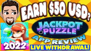 EARN $50 USD PAYPAL MONEY?? JACKPOT PUZZLE APP REVIEW | WITH LIVE WITHDRAWAL