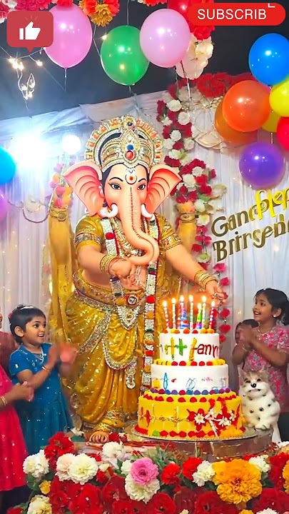 π Happy Birthday Ganpati Bappa | Cute Little Ganesha Birthday Celebration 2025