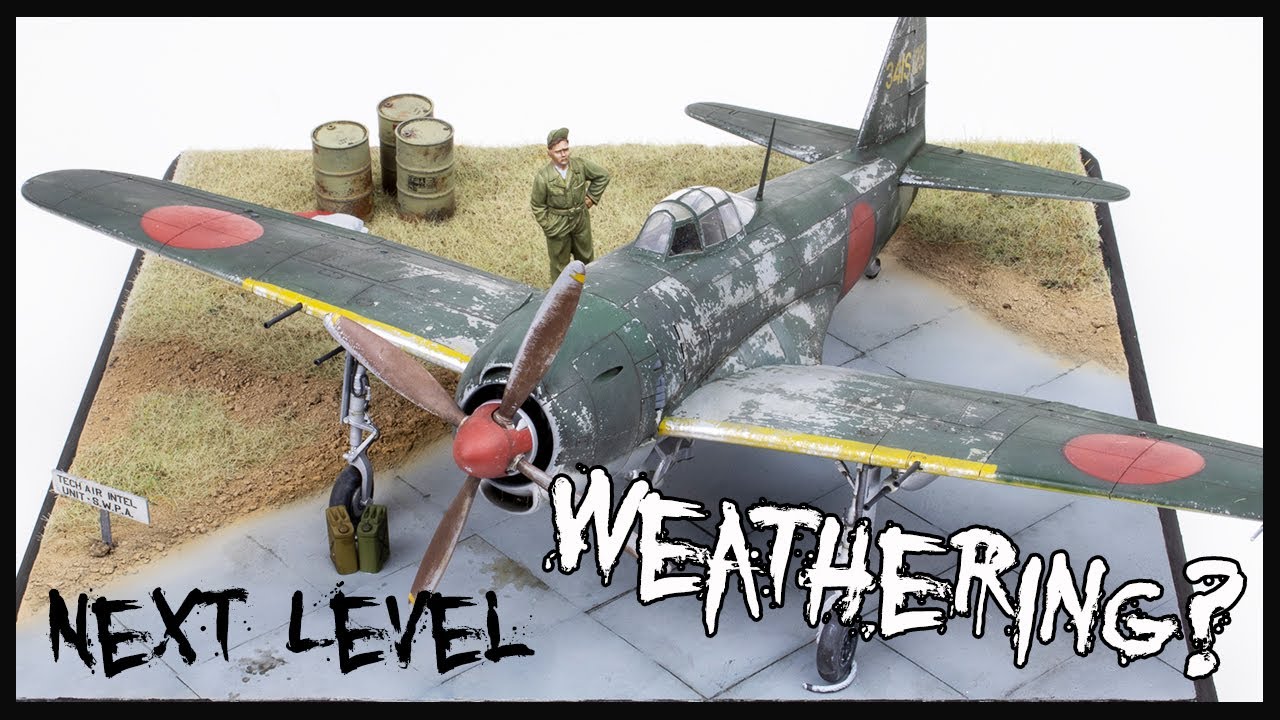 My FIRST figure and diorama! - Heavily Weathered & Captured 1/48 Hasegawa N1K1 Shiden 