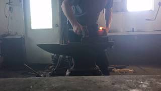 Time-lapse of forging a coat hook