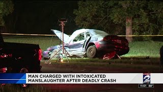Man charged with intoxicated manslaughter after deadly crash