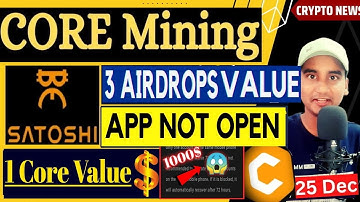 Satoshi core mining new update || 12.55 Core Coins value $12550 🤩|| satoshi btc mining || BIG News ?