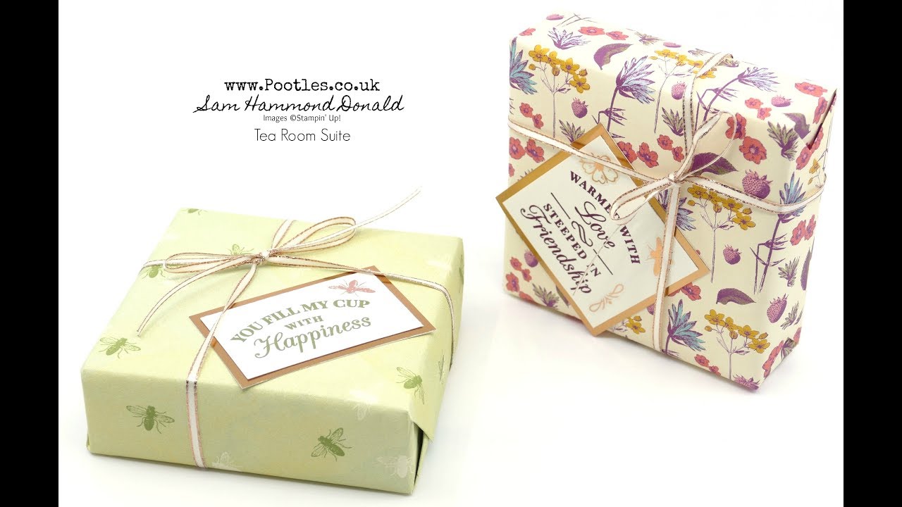 Stampin' Up! Tea Room Suite Wrapping Paper Ideas